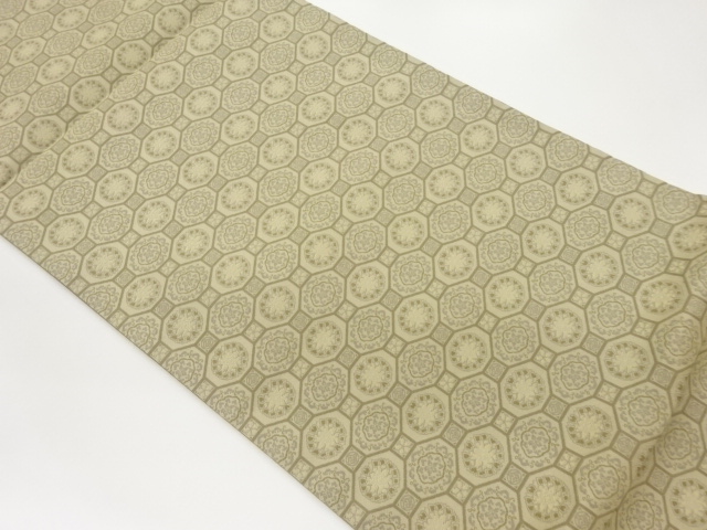 蜀江に華文模様織出し全通袋帯